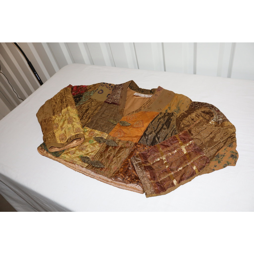 Celeste Women's Silk Blend Patchwork Jacket Size … - image 3